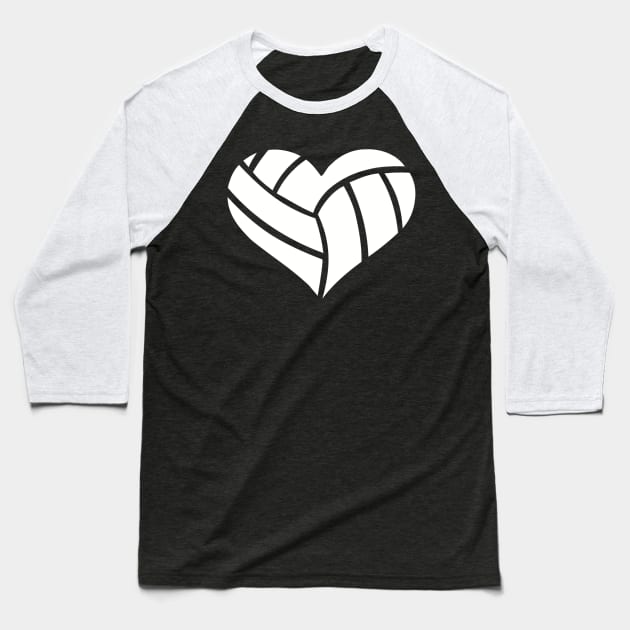 Volleyball heart Baseball T-Shirt by Designzz